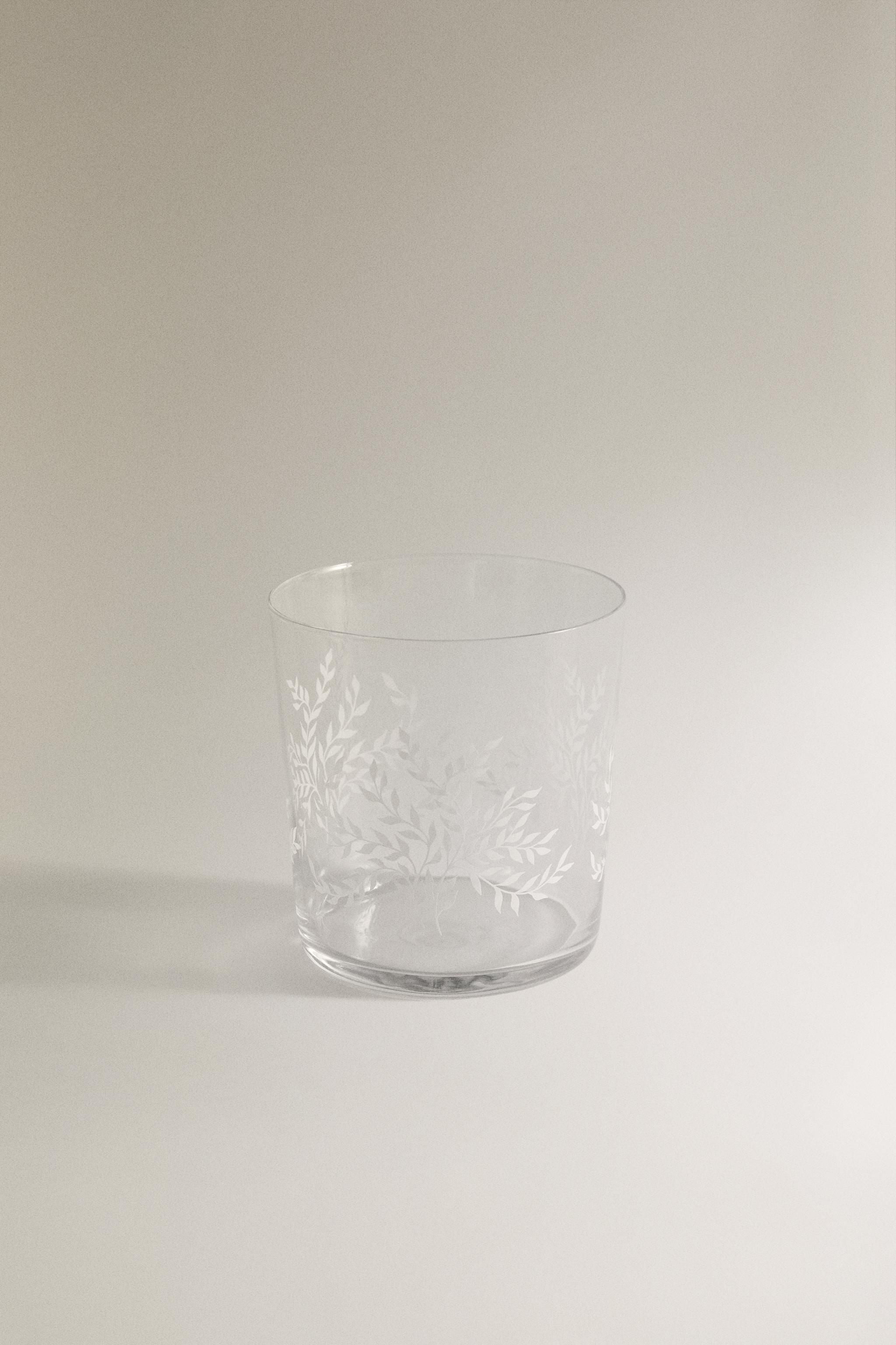 CHRISTMAS GLASS LEAF TUMBLER